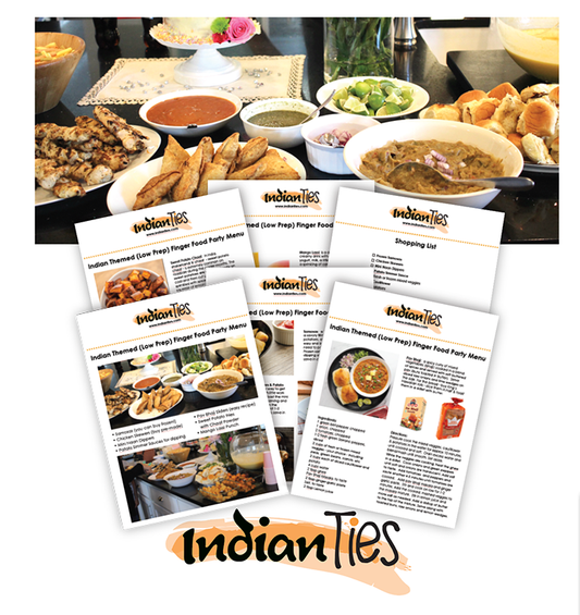 Digital Download: Indian Party Finger Food Low-Prep Menu, Recipe & Shopping List
